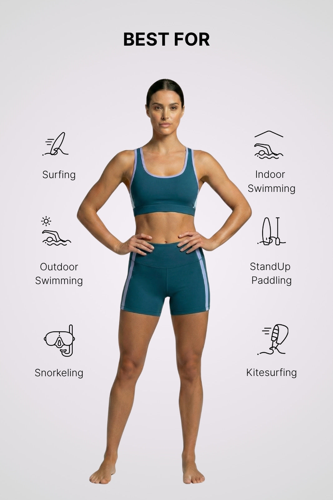 Sports Top ― Teal / Light Blue