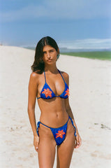 Stella's Blue Ocean Hand Embroidered Sequin Bikini Bottom