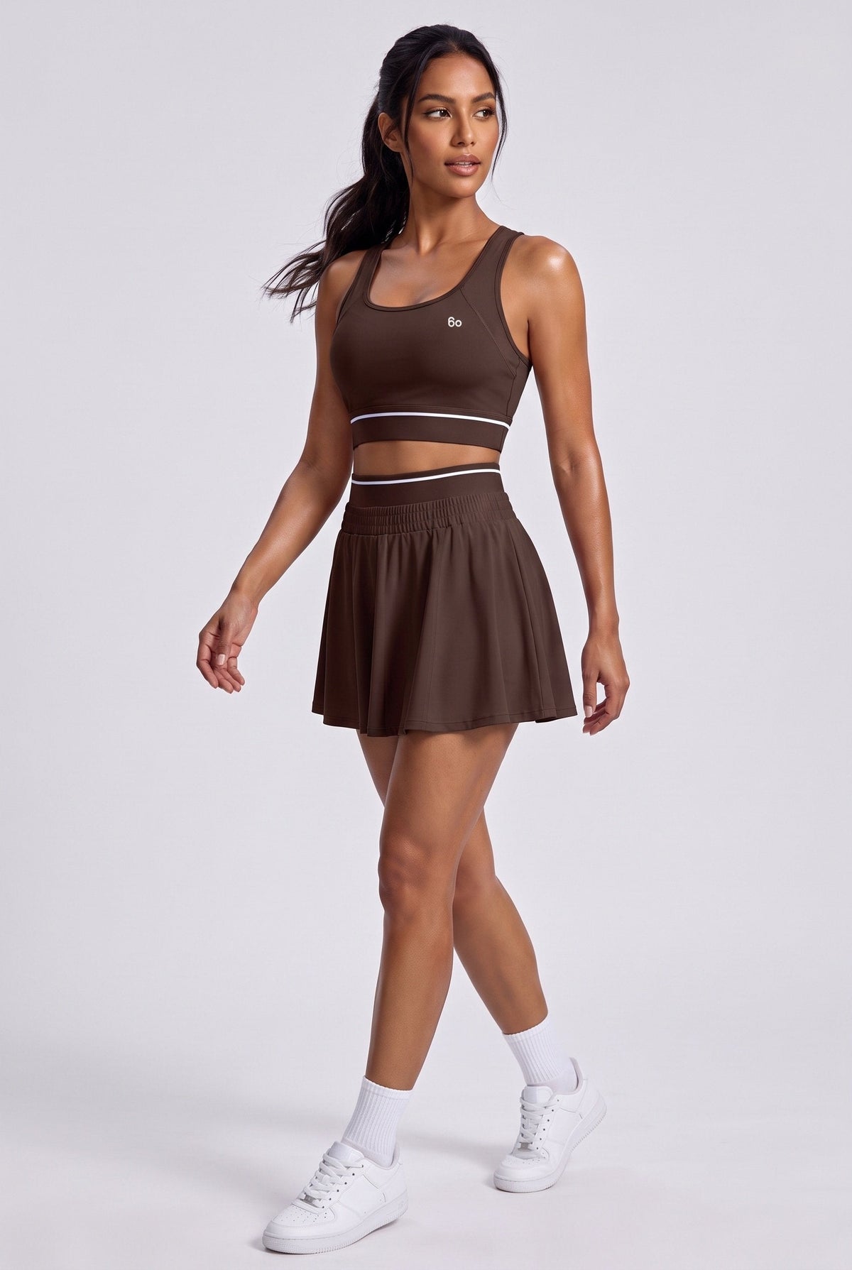 TESSA Striped Tank & Pleated Skirt Set