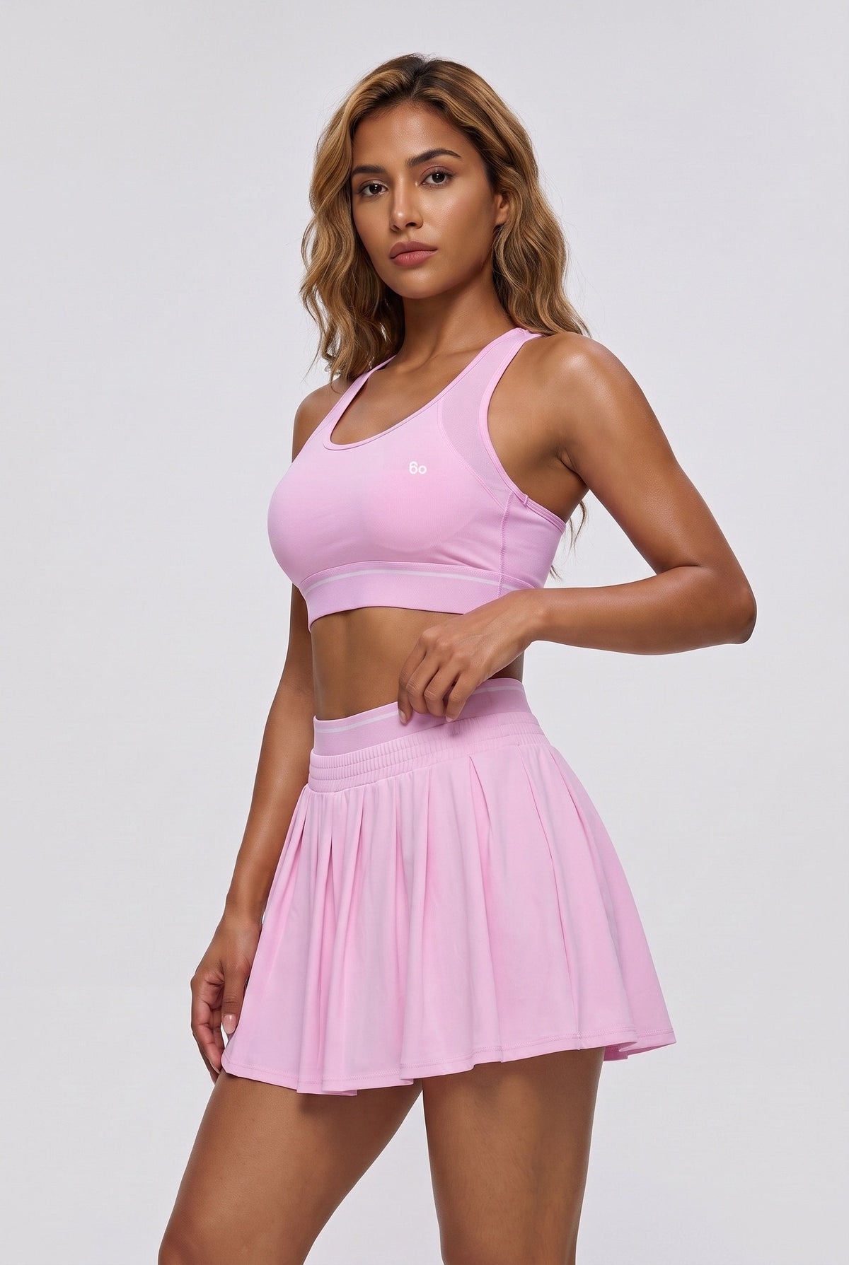 TESSA Striped Tank & Pleated Skirt Set