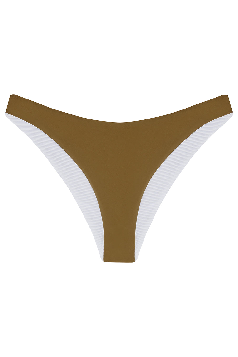 The 'Noemi' Bikini Bottom in Reversible White Seagrass