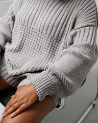 Delčia: Cloud Grey Cotton Sweater