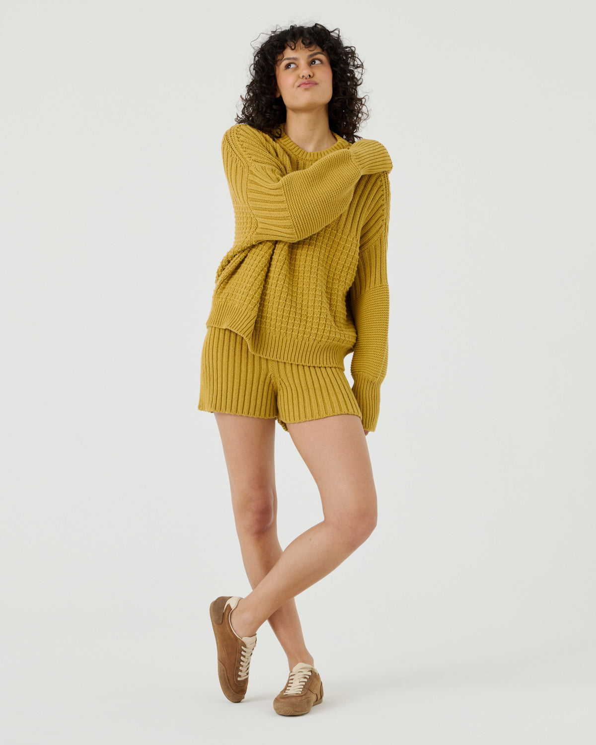 Delčia: Amber Haze Cotton Sweater