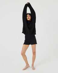 Laumės: Black Cotton Sweater