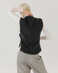Giria: Charcoal Wool Vest