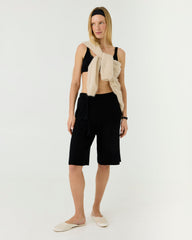 Pieva: Black Cotton Bralette