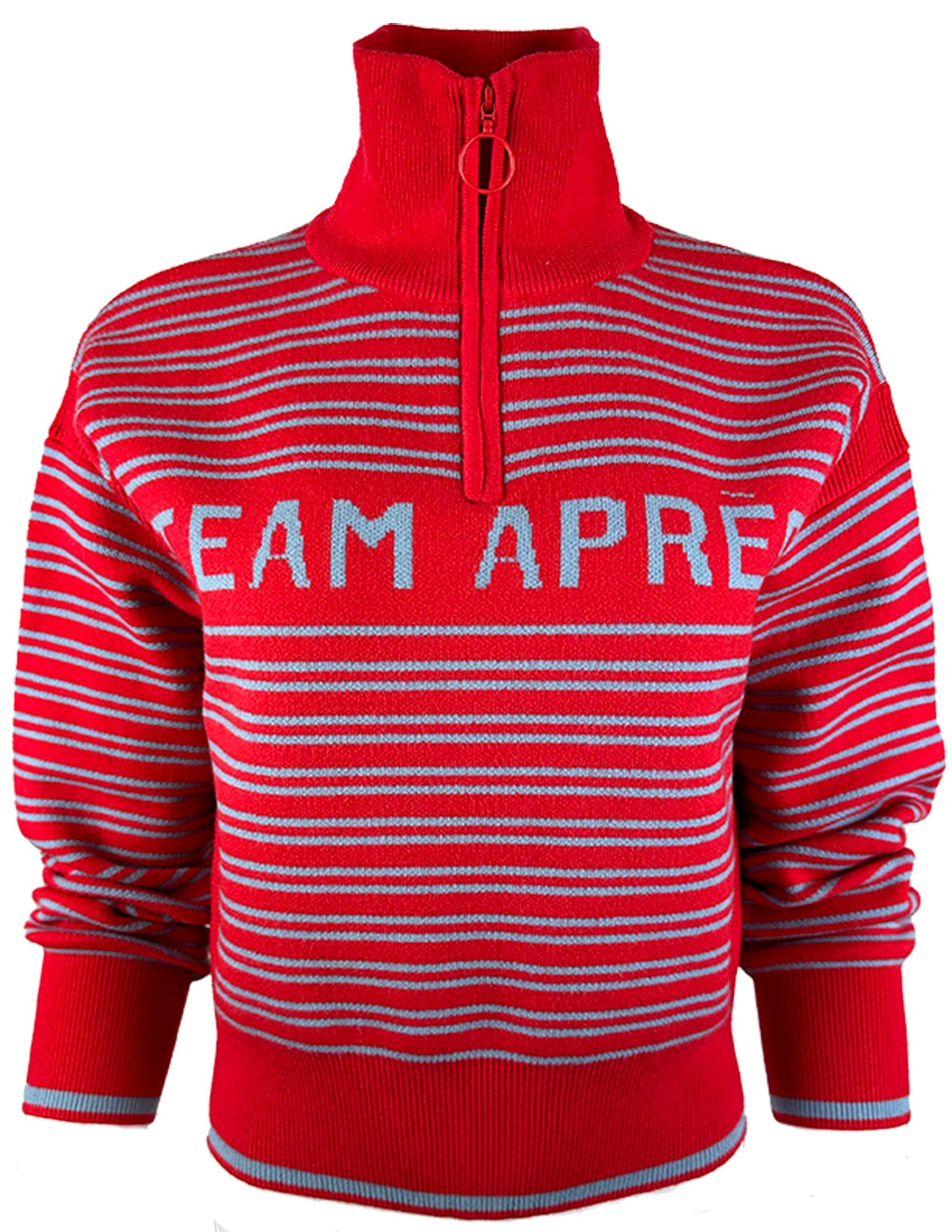 "Team Après " Merino Wool Quarter Zip Sweater