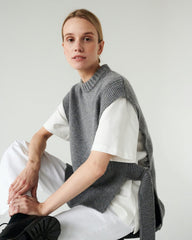 Kalvos: Grey Merino Wool Vest - Promo