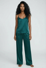 The Lady Silk Camisole Teal Eclipse