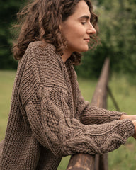 Tom: Taupe Cotton Cardigan