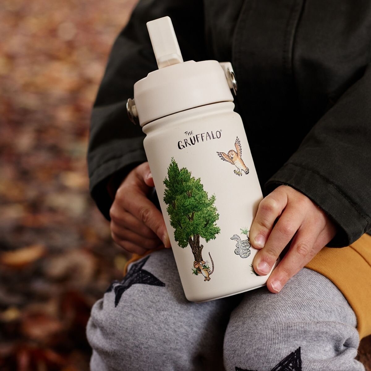 400ml Epic Gruffalo Stainless Steel Kids Water Bottle | Cream | BOTL