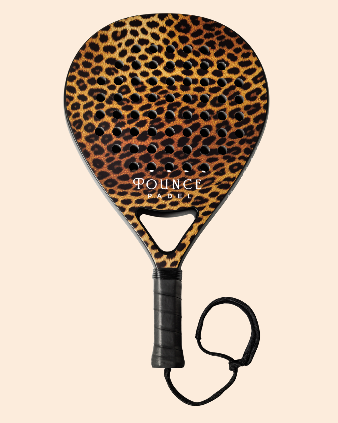 Leopard Print Teardrop Padel Racket