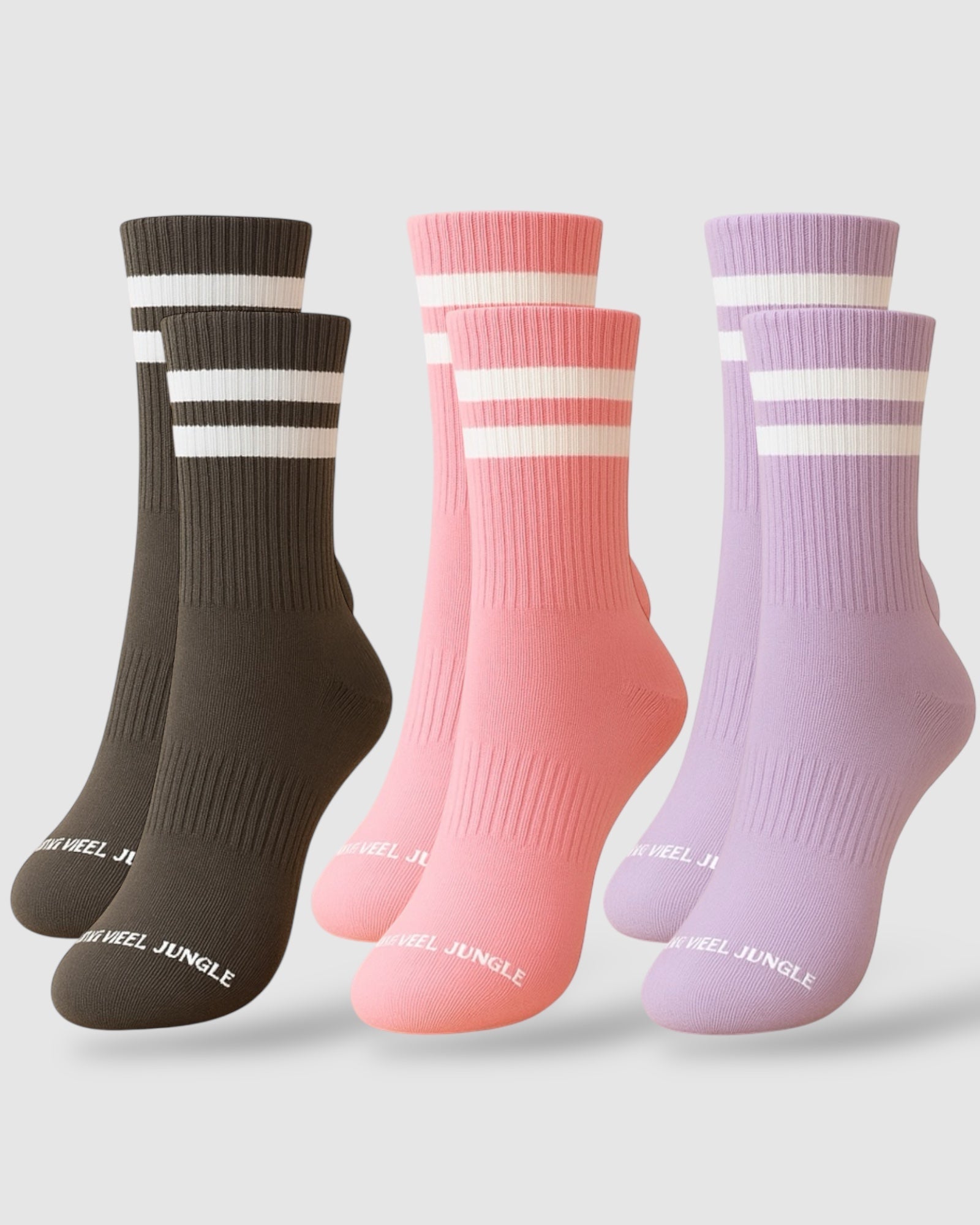 Varsity Pilates Yoga Grip Socks - 3 Pack