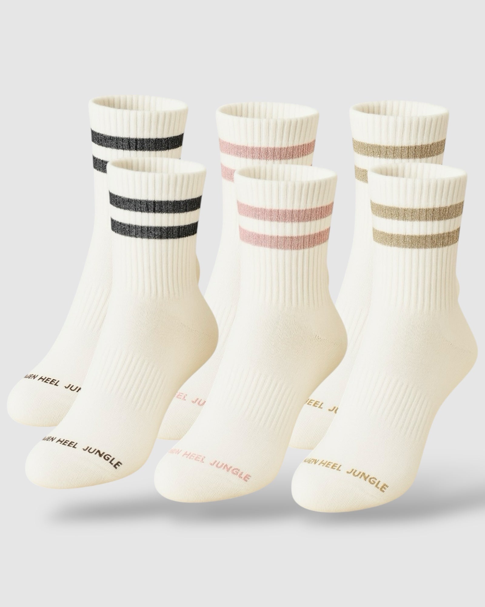 Varsity Pilates Yoga Grip Socks - 3 Pack