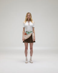 Jamie Pointelle Knit Short Sleeve Polo