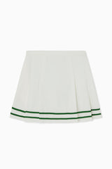 Jodie Stripe Skort - White & Green