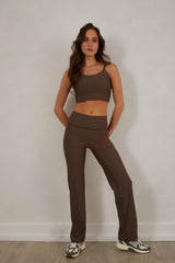 Flared Yoga Pants, Mocha