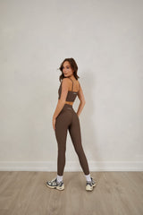 High-Waisted Leggings – Stretch & Sculpt, Mocha