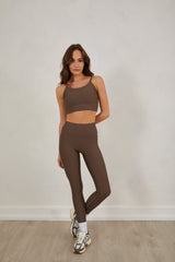 High-Waisted Leggings – Stretch & Sculpt, Mocha