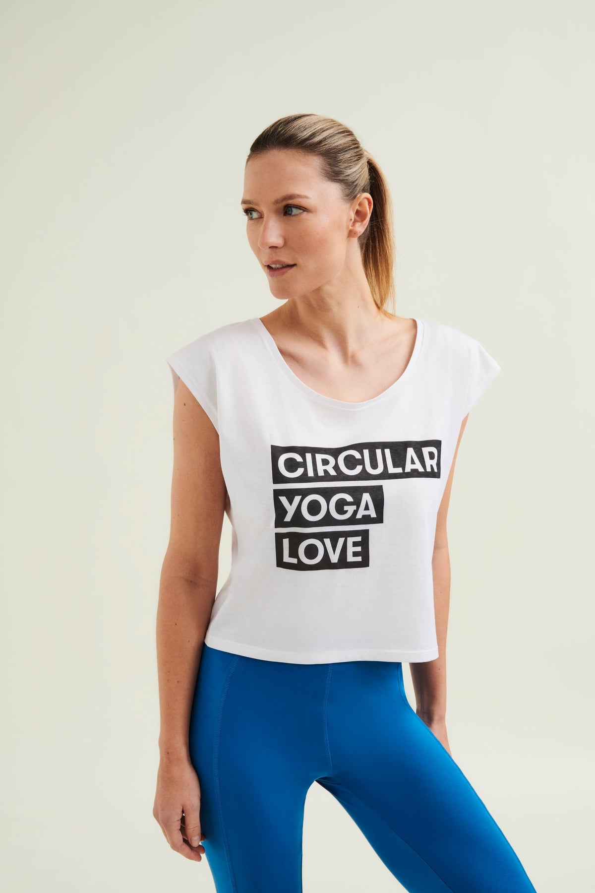 Organic Cropped Dance Vest With Print - Wellicious Community Sale