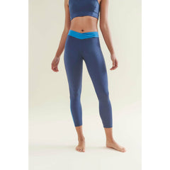 7/8 Dynamic Gym Leggings - Deep Night Blue/Shoreline Blue - Wellicious Community Sale