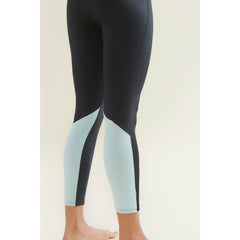 New 7/8 Dynamic Gym Leggings - Caviar Black/Sea Green