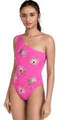 Callie One Shouldered Swimsuit - Pink