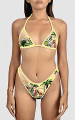 Charli Embellished Premium Tropical Bikini Bottom Only