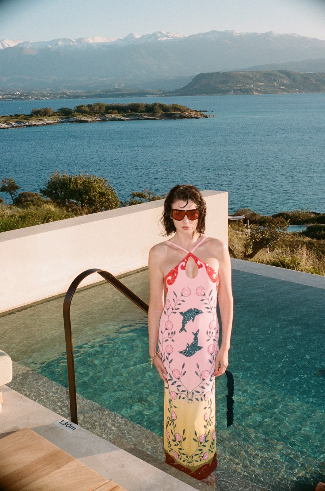 Dolphin Hand Beaded Maxi Dress