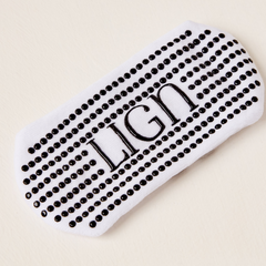 LIGN Classic Two Stripe Tube Grip Sock - Rose