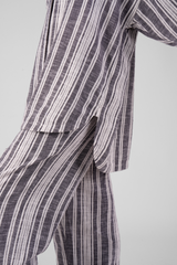 Willow Multi Stripe Brushed Ethical-Cotton Shirt - Dusty Blue