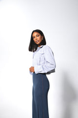 CROPPED JACKET - FEATHER GREY