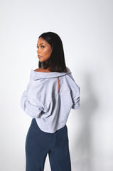 CROPPED JACKET - FEATHER GREY