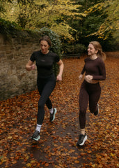 Long Sleeved Stretch Top - Tobacco