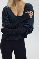 STUDIO LONGSLEEVE TOP - ANTHRACITE