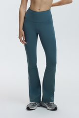 TWIST FLARE PANTS - LAGOON