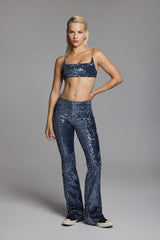 TWIST PANTS - MIDNIGHT SEQUINNED