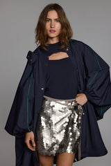 DISCO TENNIS SKIRT - SILVER