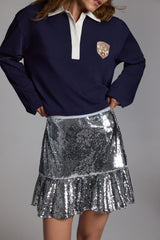 DISCO TENNIS SKIRT - SILVER
