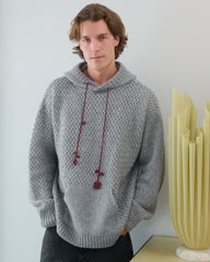 Žilvinas: Fog Grey Merino Wool Hoodie - Promo