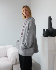 Žilvinas: Fog Grey Merino Wool Hoodie - Promo