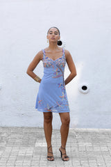 Crescent Shell Mini Dress Lilac