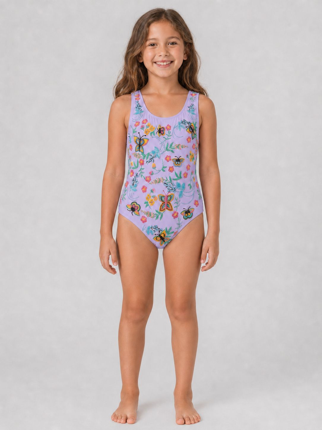 Alabama Floral Kids Swimsuit Multi Colour