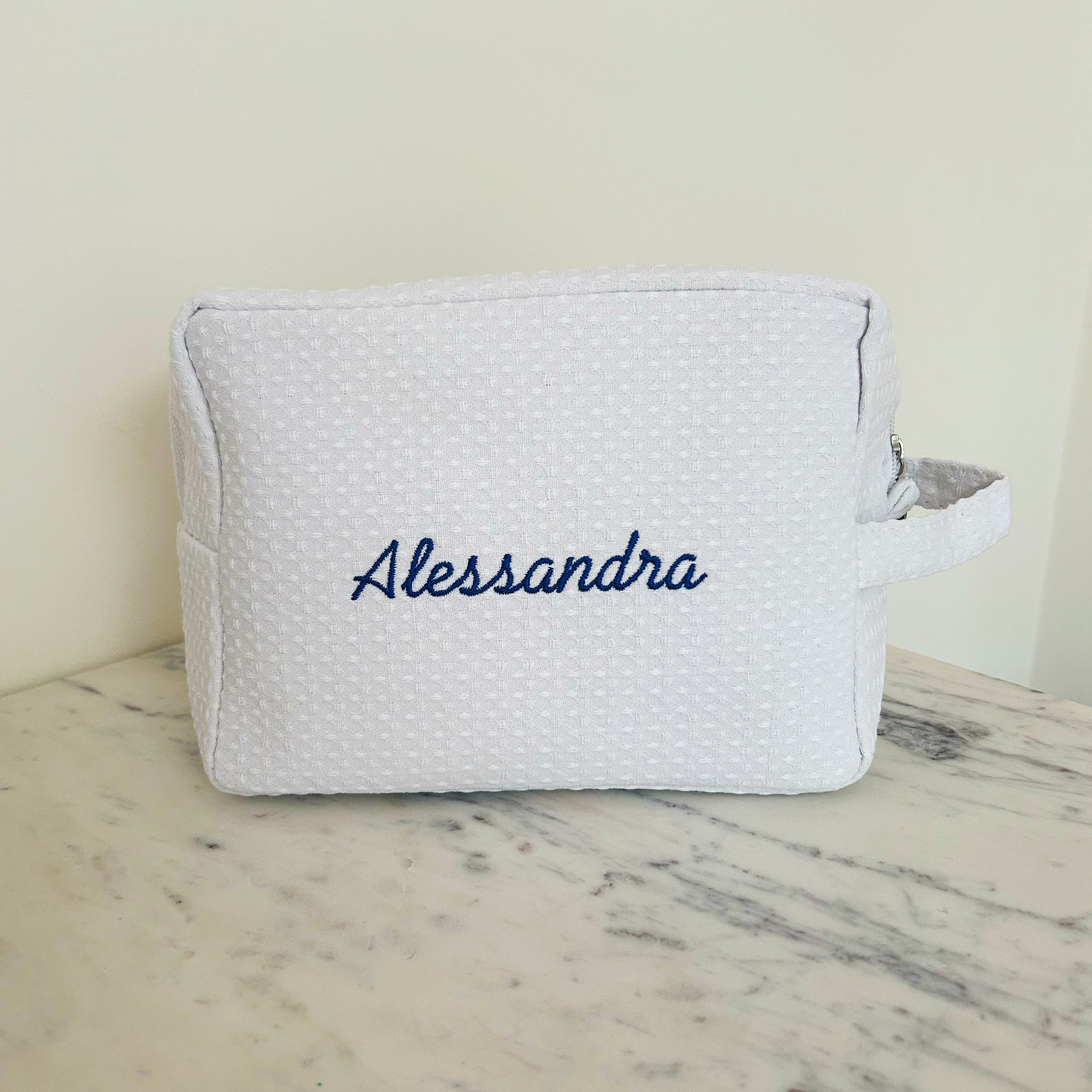 Set of 2 Monogram Quilted Cosmetic Bag