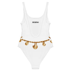 White One Piece Swimsuit - Aurora Belly Chain