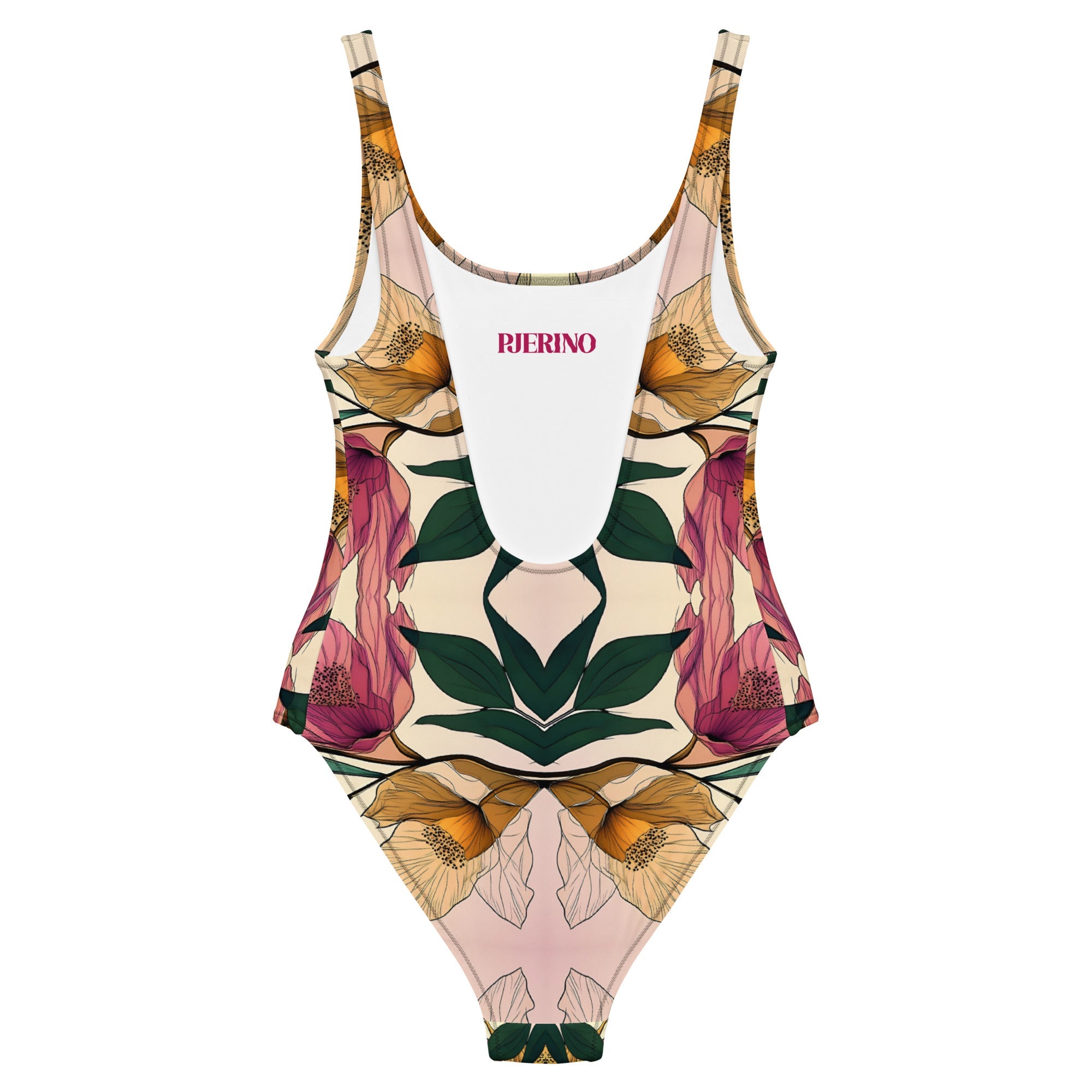 Retro Floral Swimsuit Mirror Blossom - One Piece