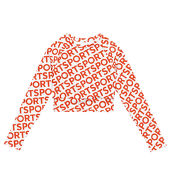 Sporty L'arancia - Long Sleeve Crop Top