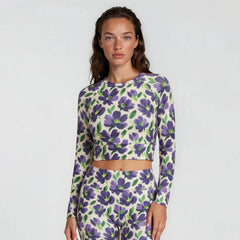 Recycled Long-Sleeve Crop Top