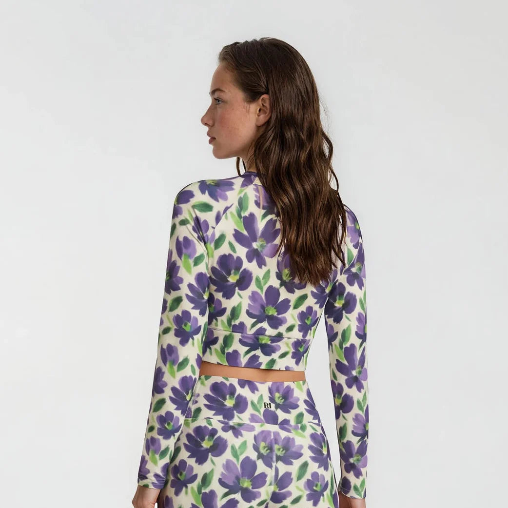 Recycled Long-Sleeve Crop Top
