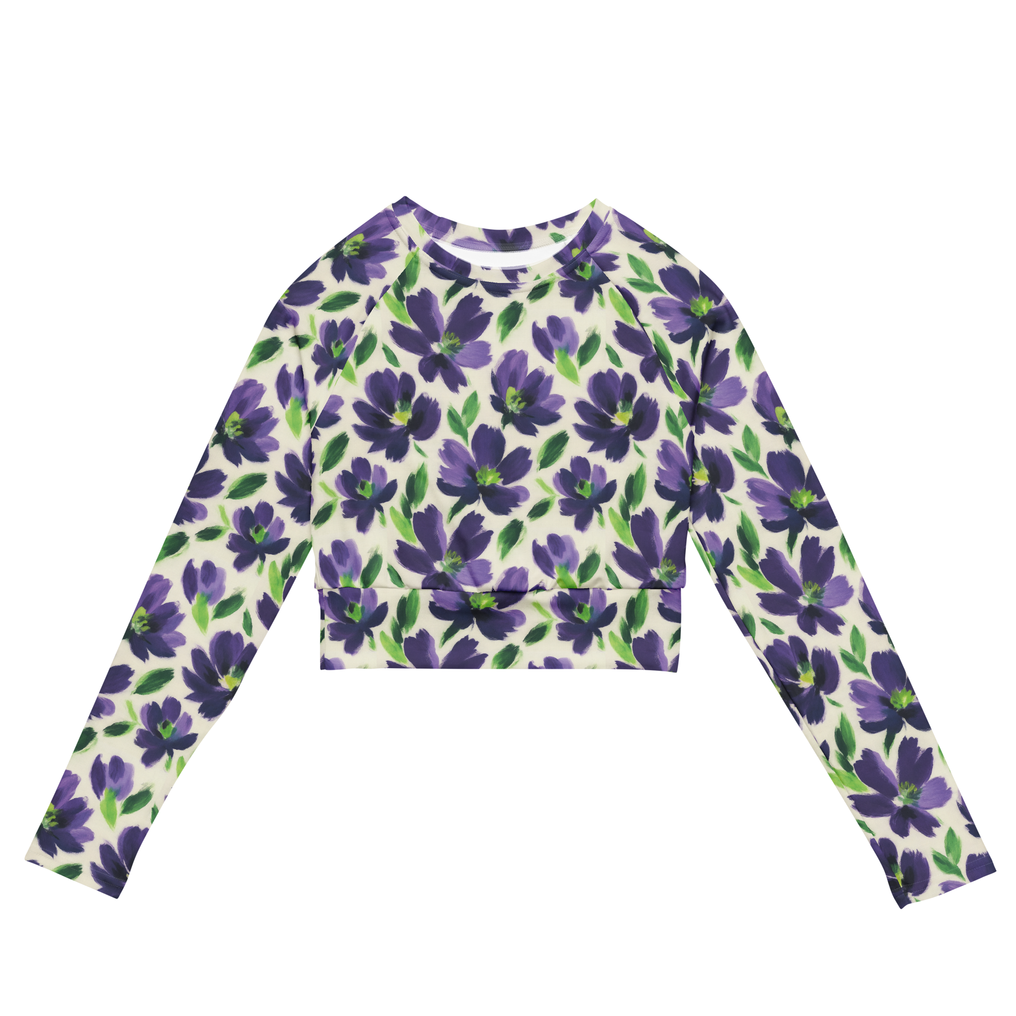 Recycled Long-Sleeve Crop Top